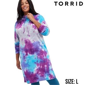 NWT Torrid Tie Dye Hoodie Dress - Size: 0 (Large - 12)